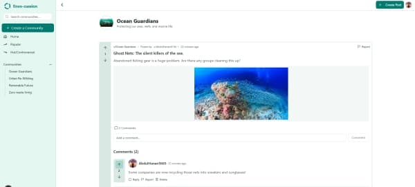 EnvoCussion - AI-Moderated Community Forum