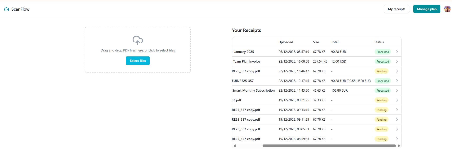 ScanFlow - AI-Powered Receipt Scanning screenshot 2