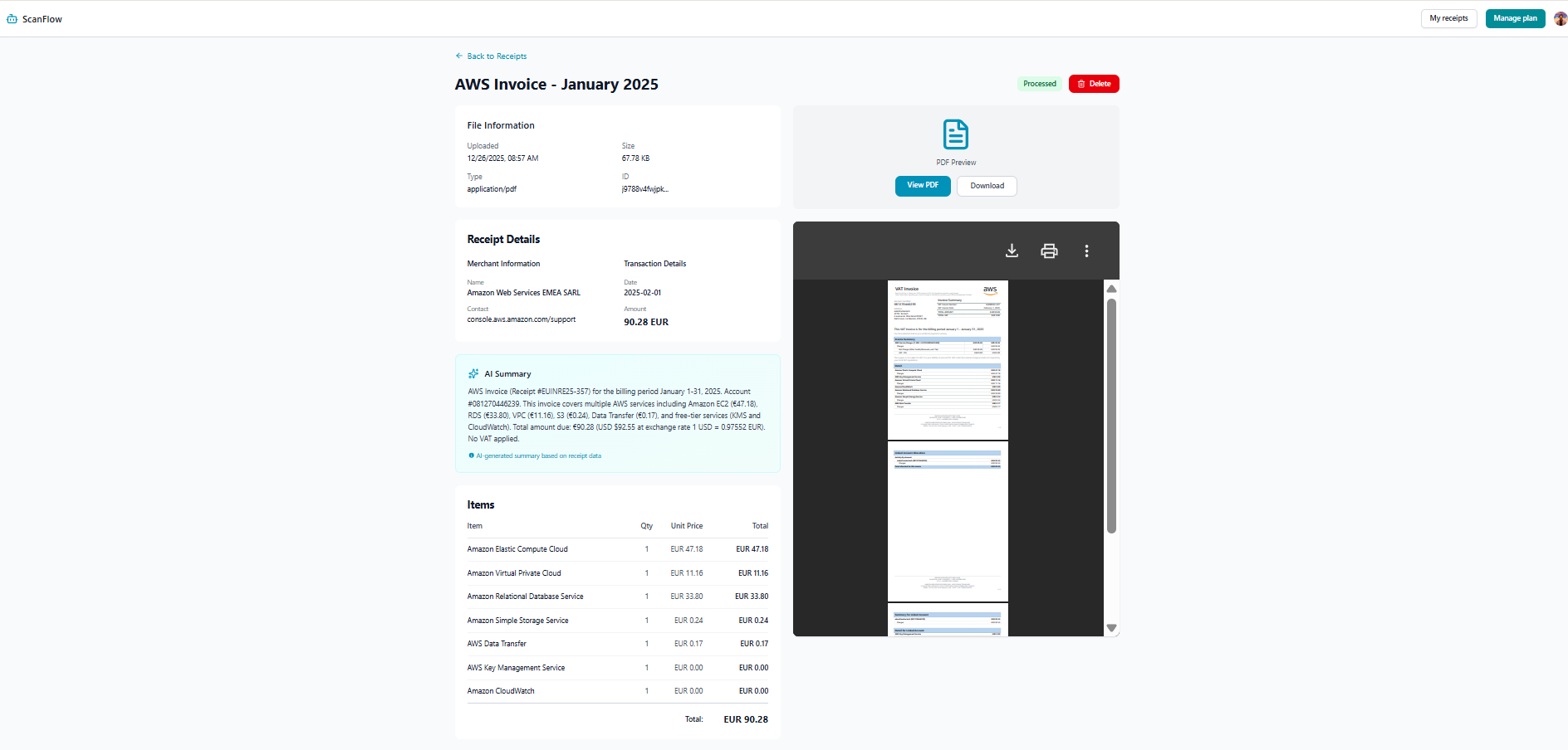 ScanFlow - AI-Powered Receipt Scanning screenshot 3